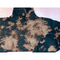 Hoodie Fleece Kasual Unisex Ukuran Besar Lengan Panjang dengan Bordir Tie Dye 100% Katun 300g, Cetak Digital Musim Dingin, Desain Khusus