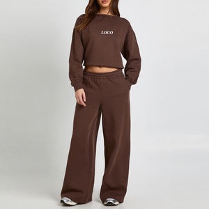 Chándal Deportivo para Mujer, Color Sólido, con Top Corto, Diseño de Alta Calidad, Precio al por Mayor con Logotipo Personalizado, Económico, 2026 - Product Image 1