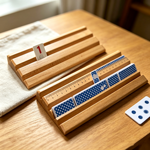 Soportes de Bambú para Mahjong con Logotipo Personalizado OEM, Regla de Bambú Grabada para Mesa de Mahjong Americano, Suministro al por Mayor - Product Image 6