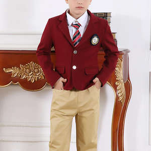 Ensemble Blazer et Robe Uniforme Scolaire HSI pour Adultes et Collégiens, Marron, 100% Polyester, Modèle Unisexe HSI-SU12, avec Logo Personnalisé - Product Image 4