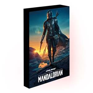Le tableau sur toile lumineux The Mandalorian Nightfall avec cadre noir - Product Image 4