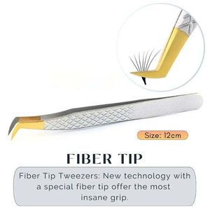 Pinces à épiler professionnelles antistatiques en acier inoxydable pour greffe de cils, fermeture serrée, haute précision, pointe lisse, antidérapantes, antimagnétiques - Product Image 3