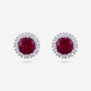 Pendientes de Plata 92.5 con Diseño Moderno 185719 en Dorado con Forma de Flor, Flecha, Corazón y Formas Geométricas para Bodas, Compromisos y Fiestas - Product Image 1