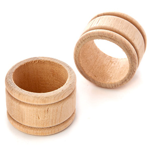 Servilletero de madera natural, decoración de mesa de comedor redonda almacenada para bodas y fiestas, servilletero para el hogar - Product Image 5