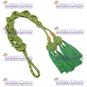 Cordón pectoral hecho a medida de alta calidad con borla verde Cordones de cincture de alta calidad para prendas - Product Image 6