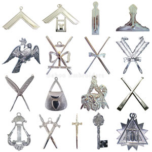 MASONIC CRAFT REGALIA OFICIALES COLLAR JOYA CHAPADO EN PLATA-JOYA JUNIOR WARDEN - Product Image 2