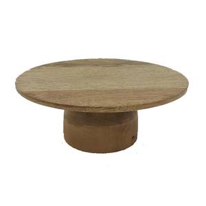 ขาตั้งเค้กไม้ธรรมชาติทรงกลมแบบชั้นเดียวสำหรับร้านอาหาร ขายส่งจำนวนมาก - Product Image 4