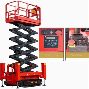 Plateforme élévatrice mobile autopropulsée sur chenilles, à ciseaux, hydraulique et électrique, pour véhicules, de 4m à 16m - Product Image 1