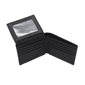 กระเป๋าสตางค์หนังแท้ผู้ชายแบบพับสองตอน ดีไซน์บาง ป้องกัน RFID ความจุเยอะ ช่องใส่บัตร กันน้ำ - Product Image 6