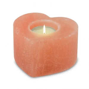 เชิงเทียนเกลือหิมาลัยสีชมพูบริสุทธิ์ 100% คุณภาพพรีเมียม งานฝีมือธรรมชาติรูปหัวใจ ดีไซน์สวยงามตามหลักฮวงจุ้ย - Product Image 5