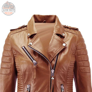 Servicio OEM LAZIB MOTO GEARS Chaqueta de Motocicleta de Cuero para Mujer en Diferentes Tallas y Colores Transpirable y Resistente al Viento para Todas las Estaciones - Product Image 6