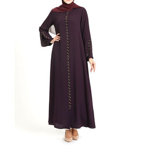 Abaya Informal de Color Sólido, Nueva Llegada, Vestido Musulmán de Manga Larga de Alta Calidad para Mujer, Bordado, Anti-UV, Transpirable, de Secado Rápido - Product Image 4
