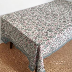 Mantel de algodón con estampado, cubierta de mesa hecha a mano, de la mejor calidad - Product Image 4