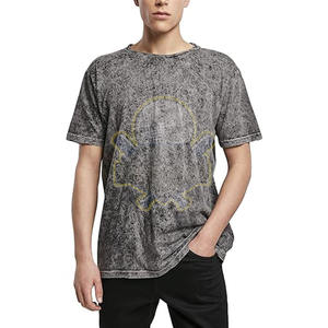 Label privé personnalisé hommes lavage à l'acide t-shirt manches courtes nouvelle arrivée hommes lavage à l'acide t-shirt - Product Image 3