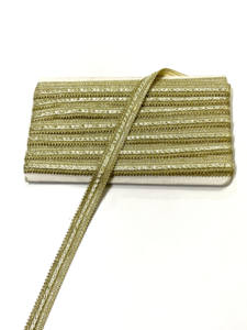 Cordones metálicos trenzados con lentejuelas de Color dorado claro, Gimp de ajuste de encaje para calzado de mujer, ofertas al por mayor - Product Image 4