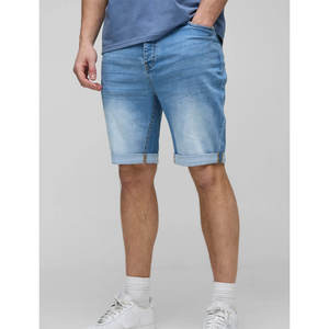 Nueva ropa de calle de verano, pantalones cortos de mezclilla holgados personalizados para hombre, pantalones cortos de moda para hombre al por mayor 2025 - Product Image 4
