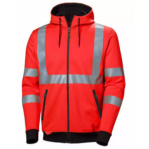 Construcción Hi Vis Work SafetyZipperHoodie Sudaderas Diseño personalizado Ropa DE TRABAJO Sudaderas con capucha High VisibilityCotton Blended Basics - Product Image 1