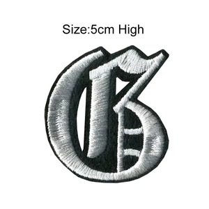 Patchs de broderie 3D 2D personnalisés Logo fer sur caoutchouc patchs PVC échantillon gratuit de haute qualité de patch alphabet en chenille brodé - Product Image 6