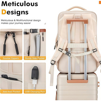 Ensemble de bagages de luxe léger et imperméable en PU moulé sur mesure de 20 pouces, avec serrure TSA, sac à dos organisateur pour