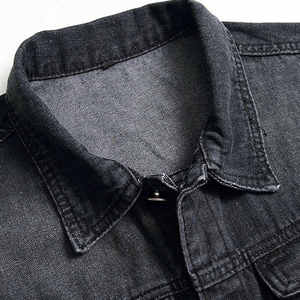 Vestes en jean vintage pour hommes sur mesure, formelles et décontractées, fabriquées au Pakistan pour la saison hivernale avec décoration boutonnée - Product Image 4