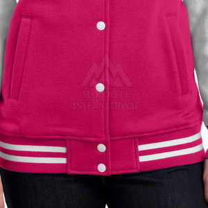 Chaqueta de invierno informal para mujer, estilo Letterman, de algodón tejido con cuello alto, para uso exterior, venta al por mayor de fabricantes pakistaníes - Product Image 5