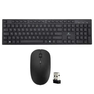 ชุดคีย์บอร์ดและเมาส์ไร้สายแบบ Silent Click พร้อมไฟ LED Backlit สไตล์ Mechanical สำหรับเดสก์ท็อป แล็ปท็อป เล่นเกม ใช้งานได้กับคอมพิวเตอร์ - Product Image 1