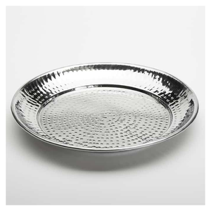 Bandeja de metal rectangular de lujo de estilo árabe personalizada, bandeja o plato de servicio de acero inoxidable con mango de metal dorado - Product Image 4