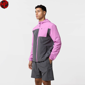 Nylon Tracksuit for Men <b>Zip</b> <b>up</b> Custom Lightweight Windbreaker Shorts Set Two Piece Blank Loose Fit Summer <b>Jacket</b> Short Sets - Product Image 4