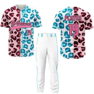 Uniformes de Béisbol con Cuello en V Sublimados Personalizados al por Mayor 2026, Ropa Deportiva Transpirable para Adultos, Uniforme Sublimado de Talla Grande - Product Image 6