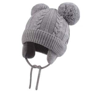 Gorro de Invierno Wmcaps con Forro Polar y Orejeras para Hombre y Mujer, Gorro de Punto Térmico Cálido para Exteriores, Gorros de Punto para Adultos con Etiqueta Personalizada - Product Image 5