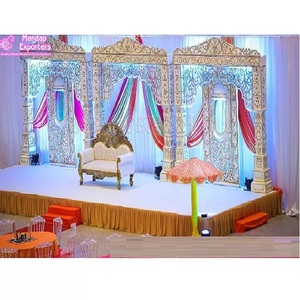 Stylish Bollywood Wedding <b>Engagement</b> Party Stage <b>Decor</b> Creative Hindu Wedding Fiber Stage Stylish Bollywood Wedding Party Stage - Product Image 1