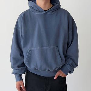 Usine de tricotage personnalisation pull à capuche tricoté de haute qualité pour hommes 100% sweat à capuche en coton avec poche sweat à capuche pour hommes - Product Image 1