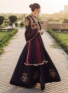 2023 Shamus Silk Maxi <b>Dress</b> Designer Formal Party Wear for <b>Wedding</b> Pakistani Indian Bollywood Cotton <b>Linen</b> Salwar Kameez Salwar - Product Image 4