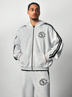 Nouveau mode Streetwear Y2K 100% coton survêtement surdimensionné survêtement épais strass pantalons de survêtement et sweat à capuche ensemble pour hommes