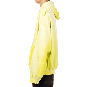 High Quality Winter Solid Loose Fit Acid Wash <b>Fleece</b> <b>Hoodie</b> for Men Custom Colors Casual Streetwear OEM Service - Product Image 2