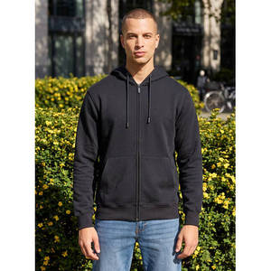 Regular Fit Cotton Zip <b>Hoodie</b> Kangaroo Pocket Solid Screen Print Embroidery Custom Logo Streetwear Private Label Breathable - Product Image 1