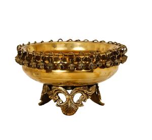 Bol à fleurs décoratif Urli URLIS moderne en laiton poli aluminium laiton pour mariage Diwali fête romantique décoration de mariage - Product Image 6