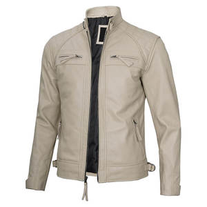 Veste en cuir grande taille pour homme, design noir, style plissé devant et derrière, veste en cuir pour homme de haute qualité, personnalisée, premium - Product Image 5