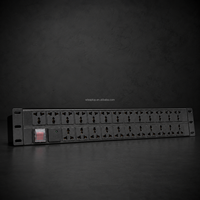 PDU 1U 19 pouces pour rack, 8 prises US/UK 16A, boîtier de distribution d'alimentation en aluminium, protection contre les surtensions pour centre de données