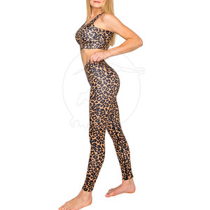 2 uds., ropa de gimnasio transpirable ecológica, conjuntos de Yoga de alta elasticidad sin costuras con función de pulgar, opciones de talla grande, patrón impreso - Product Image 3