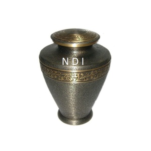 Unique Style High Standard Quality Large Metal <b>Keepsake</b> Urns Brass Metal <b>Memorial</b> <b>Keepsake</b> Adult Ashes Cremation Urns - Product Image 2