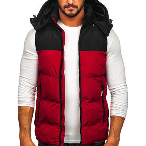Customized Men's Winter Warm Woolen Puffer Jacket Vest <b>Waistcoat</b> High Street Style Padded Sleeveless <b>Quilted</b> Coat Bubble Design - Product Image 1