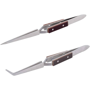 Hot Sales Customized Durable 6.25 Inches <b>Cross</b> Lock Tweezers Fiber Grip & Oval for <b>Ring</b> or Bead Holding Tweezers for Sale - Product Image 2