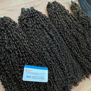 Extensiones de cabello Remy virgen vietnamita para trama de rizos con extremos dobles dibujados, todos los colores teñibles disponibles en Stock - Product Image 6