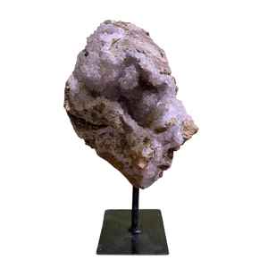 Cristal Druzy Natural de Java Oriental sobre Base de Hierro – Espécimen Mineral de Cuarzo Druzy Blanco Brillante en Bruto para Exhibición Decorativa - Product Image 2