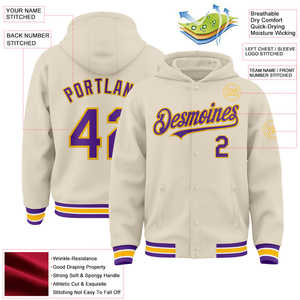 OEM Logo Letterman College Varsity Jacket Personnalisé Hommes Hiver Bundle Fashion Bomber Hoodie Jacket - Product Image 4
