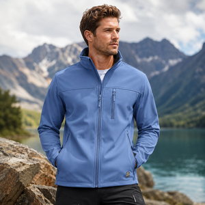 Veste coupe-vent de haute qualité à col montant, imperméable, légère, élégante, durable, confortable, en polyester, veste softshell d'hiver - Product Image 2