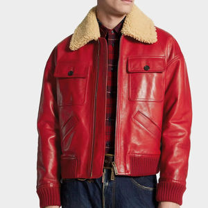 Veste en toile et cuir vintage chic pour l'hiver, unisexe, décontractée, avec capuche en fausse fourrure, coupe-vent et respirante, doublée de coton - Product Image 1