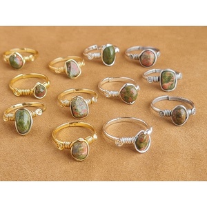 <b>Boho</b> Style Gold and Silver Plated Fashion <b>Rings</b> with Natural Stone Accents for Resale - Product Image 1