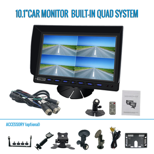 10.1 "Xe Video Recorder <span class=keywords><strong>Monitor</strong></span>-Way chia màn hình chuyên nghiệp xe tải Trailer an ninh Hệ thống camera phía trước máy ảnh SD thẻ - Product Image 6